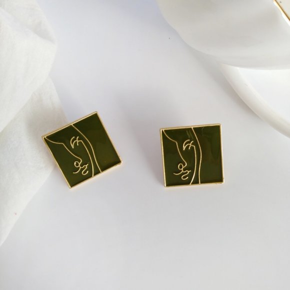 💙Artsy Girl Colored Earrings Art - Picture 5 of 7